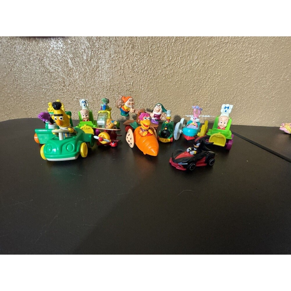 Vintage Mixed Toy Lot of 11 Car Figures Muppet Babies Sesame Street Disney